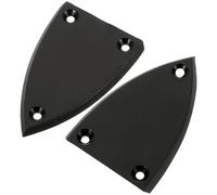 SOIMISS 2pcs Triangle Rod Cover Truss Rod Cover Plate Abs Black Guitar Repair Parts Protects Adjustment Nut Repairing Broken Electric Guitar Accessories