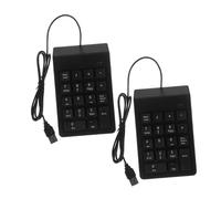 SOIMISS 2pcs USB Numeric Keypad Portable Mechanical Number Pad for Laptop Desktop PC Financial Banking Use with Quick Access Shortcut Keys Design