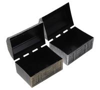 SOIMISS 2pcs Vintage Plastic Pirate Treasure Chest Box Retro Trinket and Jewelry Storage Decorative Candy Case for Birthdays Parties and Home Decor Unique Idea