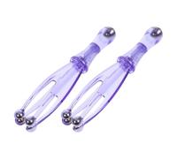 SOIMISS 2Pcs Violet Finger Massager Roller for Hand Joint Relief, Dual-Sided Handheld Massage Tool with Forearm Roller for Adult Finger and Hand Circulation Therapy