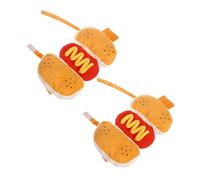 SOIMISS 2PCS Warm Hot Dog Puppy Costume Small Soft Insulated Dog Cat Outfit Elastic Straps Cozy Halloween Dress Up Apparel for Puppies and Small Cats