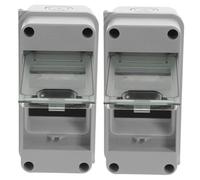 SOIMISS 2pcs Weatherproof Circuit Breaker Box Outdoor Indoor Junction Electrical Distribution Box with Transparent Window Abs Material Power Protection Enclosure