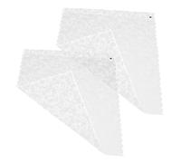SOIMISS 2pcs White Jacquard Lace Sheer Curtains for Living and Bedroom Light Filtering Privacy Drapes with Elegant Texture and Easy Clean Decorative Panels