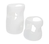 SOIMISS 2pcs White Silicone Baby Bottle Covers Protective Nursing Bottle Sleeves Reusable Anti-Falling Accessories for Daily Life Use