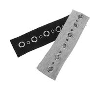 SOIMISS 2pcs Wide Rim Punk Eyelet Design Headbands for Women Stretchy Elastic Fabric Comfortable Fit Fashionable Retro Style Music Festival Concert Accessories