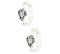 SOIMISS 2pcs Women Quartz Watch Strap Elegant Casual Wrist Watch for Parties and Daily Wear Comfortable and Design Accurate Timing Quartz Movement