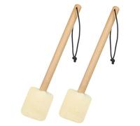 SOIMISS 2pcs Wood Handle Bass Drumsticks with Plush Head Comfortable Grip Drum Mallets for Adults and Concert Use
