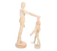 SOIMISS 2pcs Wooden Artist Figure Dolls with Flexible Joints for Sketching and Anatomy Study Lay Figures for Creative Drawing Art Practice and Group Activities