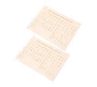 SOIMISS 2pcs Wooden Braille Alphabet Board for Blind Education Number Recognition Tool Portable Braille Teaching Aid for Visually Impaired Enhanced Learning Grasping Concepts