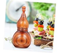 SOIMISS 2Pcs Wooden Toothpick Boxes Calabash Gourd-shaped Toothpick Holders Portable Home Kitchen Storage Containers Decorative Household Accessories