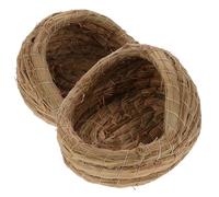SOIMISS 2pcs Woven Chicken Coop Nest Hand-woven Sleeping Bed for Chickens Nurturing Environment for Nesting Playing for Small Breeds Easy to Clean Maintain