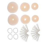 SOIMISS 2Sets Hair Bun Maker Kits Elastic Hair Ties U Shaped Hairpins for Quick Styling for Weddings Daily Use Total