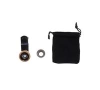 SOIMISS 3 in 1 Phone Camera Lens Kit with 0.67x Wide Angle, Fisheye and Macro Lenses for Smartphones and Tablets, Metal and Optical Lens, Golden, for Landscapes and Close-up Clarity