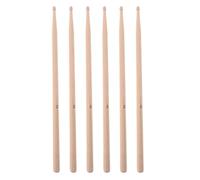 SOIMISS 3 Pairs 5a Maple Wood Drumsticks Drum Sticks for Drumming Practice and Live Performances Wood Tip Beige for Jazz Drums