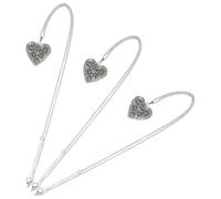 SOIMISS 3 Pcs Heart Shape Pendant Necklace for Women Hollow Luminous Aroma Balls Holder Solid Essential Oil Diffuser Case with Hanging Chain Copper DIY Jewelry