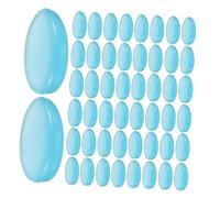 SOIMISS 300pcs Blue Glow Stones Luminous Pebbles for Aquarium Garden Walkway Resin Glow Dark Rocks Soft Nighttime Light Decorative Stones for Fish Tank Landscaping and Outdoor Decor