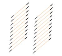 SOIMISS 30pcs Dual-Ended Nail Sanding Sticks Natural Wood Cuticle Pushers with Fine and Coarse Grits for Precise Manicure Detailing Polishing and Nail Art Embellishment Placement