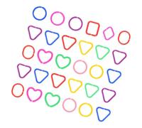 SOIMISS 30pcs Geometric Link Rings for Motor Skill Practice Safe Plastic Chain Links to Stimulate Cognitive Development and Imagination for Early Education and Kindergarten Play