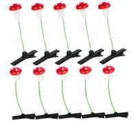 SOIMISS 30pcs Kawaii Mushroom Hair Clips for Cute Tiny Hairpins Decorative Accessories for Ponytail Braid Straight Curly Hairstyles Daily Wear