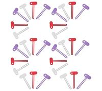 SOIMISS 30pcs Manual Tube Squeezer with Metal Key Roller Non-Slip Toothpaste Tube Squeezer Slider for Bathroom Use Easy Grip and Smooth Squeezing Tool in Silver Red and Purple for Seniors