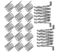 SOIMISS 30pcs Military Simulation Barbed Wire Fence Set, Plastic Wire Barricade Model Accessories for DIY Army Playset and War Diorama Building, Silver Grey