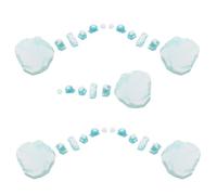 SOIMISS 30Pcs Miniature Blue Resin Fake Ice Cubes for Dollhouse Arctic Landscape, Micro Scenery Decorative Ice Blocks for Winter Pond and Aquarium Model