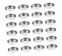 SOIMISS 30pcs Round Empty Eyeshadow and Blusher Pans for Cosmetic Palettes Lightweight Metal Makeup Containers with Smooth Edges for Travel and DIY Storage Suitable for Makeup Artists and