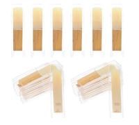 SOIMISS 30pcs Soprano Saxophone Reeds Strength Traditional B-flat Instrument Reed for Beginners Students Plastic Box Safe Storage