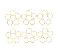 SOIMISS 30pcs Yellow Metal Binder Hoops for Loose Leaf Binding Keychain Rings for Office School Home Use for Recipe Cards Tags Photos DIY Craft Organization