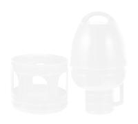 SOIMISS 3L White Plastic Pigeon Waterer, Household Bird Feeder and Quail Water Dispenser, Portable Bird Drinking Accessory for Pigeons and Poultry