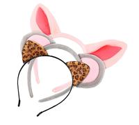 SOIMISS 3pcs Animal Ears Headband Soft Mouse Leopard Pig Ears Hair Hoop for Party Cosplay Photo Booth Props Comfortable Flexible Fit