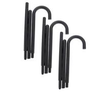 SOIMISS 3pcs Black Plastic Cane Prop Set for Kids Party Cosplay Halloween Costume Walking Sticks Decorative Crutch Sticks for Theatrical Dress up and Performance