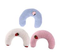 SOIMISS 3pcs Cat Neck Pillows Soft U Shaped Calming Pillows for Small Pets Ergonomic Design for Comfort Machine Washable Easy to Clean Adorable Patterns for Indoor Travel Use