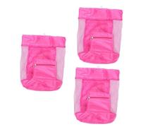 SOIMISS 3pcs Compact Boys and Girls Beach Backpack Mesh Net Bag Shell Storage Summer Beach Bag