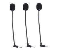 SOIMISS 3pcs Computer and Phone Microphone Set with 2-pole Mono, 3-pole Stereo, and 4-pole Pin Connectors, Portable Handy Microphones for Streaming, Singing, and Home Office Recording