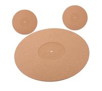 SOIMISS 3Pcs Cork Turntable Mats Non-slip Anti-static Vinyl Record Pads for Record Players Vibration Control Slipmats Protecting Vinyl From Noise and Damage