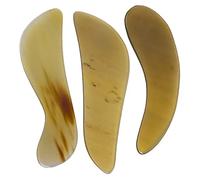 SOIMISS 3Pcs Cow Horn Gua Sha Scraping Massage Tool Multi Functional Facial Neck Muscle Home Beauty Supply for Stress Relief and Soft Tissue Mobilization
