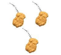 SOIMISS 3pcs Creative Fake Fried Chicken Key Realistic Simulation Chicken Pendant for Bags Fun Decorative Keychain for Students Unique Fried Food Keychain Accessory