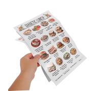 SOIMISS 3pcs Diabetic Food Planner Charts with Low Diet Meal Plan Pre-diabetes Grocery List Visual Diabetes Meal Guide Posters for Healthy Eating Tailored Recipes