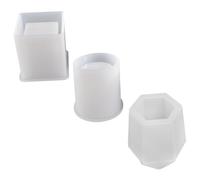 SOIMISS 3pcs DIY Silicone Pen Holder Molds Flexible Epoxy Casting Moulds for Creative Decorative Vase Storage Organizer and Desktop Ornament Crafting