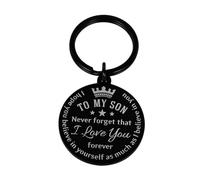 SOIMISS 3pcs Dog Tag Keychain for Inspirational Keyring Mom Never Love You Pendant for Boys Encouragement Jewelry Key Holder