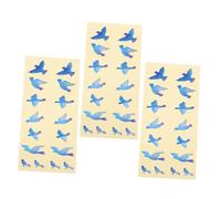 SOIMISS 3pcs Electric Guitar Sticker Decorative Bird Stickers Guitar Decals for Musical Instrument Patch Bird Shape