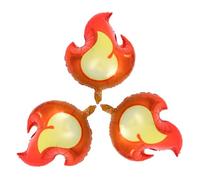 SOIMISS 3Pcs Firefighter Theme Flame Foil Balloons for Boys’ Birthday Party Large Inflatable Aluminum Foil Fire Shaped Balloons