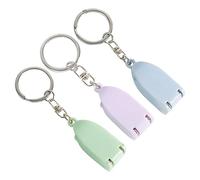 SOIMISS 3pcs Foldable Nail Clippers with Key Ring Portable Manicure Tools for Precise Nail and Toenail Trimming Comfortable Grip Easy to Carry