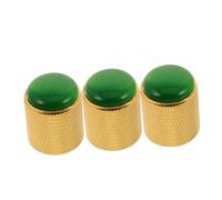 SOIMISS 3pcs Green Cat Eye Electric Guitar Knobs Metal Rotary Potentiometer Caps Volume Tone Control for Bass Guitar Audio Mixer Amplifier Easy Install