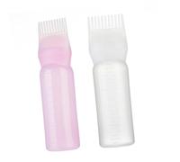 SOIMISS 3pcs Hair Dye Applicator Bottles with Graduated Scale and Comb Head White Salon Hair Coloring Dispensing Bottles for Even Root Application and Scalp Treatment