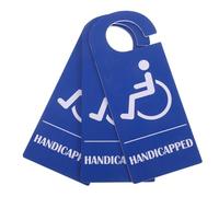 SOIMISS 3pcs Handicap Parking Signs for Vehicles and Doors Weatherproof Blue PVC Disabled Permit Tags Wheelchair Symbol Parking Permit Hangers for Cars Trucks Outdoor Use