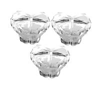 SOIMISS 3pcs Heart-Shaped Toilet Press Push Button Replacement Long Nail Friendly Toilet Tank Flush Button Pusher Transparent Multi-use Bathroom Accessory for Lid Covers