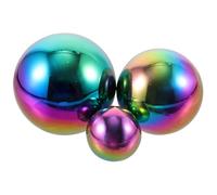 SOIMISS 3Pcs Hollow Stainless Steel Spheres Decorative Balls Set 38Mm 60Mm 76Mm Diameter Indoor Suspended Ornaments for Garden and Home