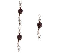 SOIMISS 3pcs Irregular Amethyst Pendant Keyring Delicate Crystal Necklace Stylish Natural Amethyst Craft for Home Office Decor Calms Emotions Attracts Prosperity for Spiritual Wellness
